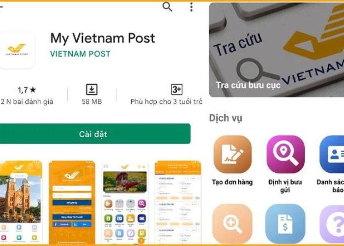 Khách hàng tải app My Vietnam Post về điện thoại